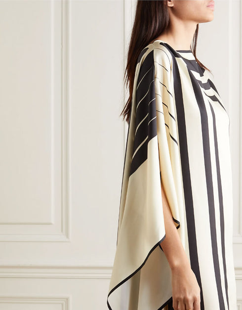 Beige And Black Soft Satin Silk Kaftan Buy Luxury Silk Kaftan